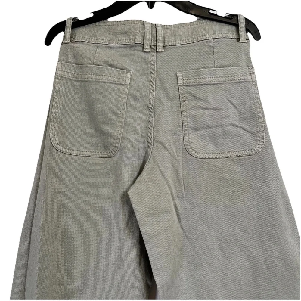 Zara Kids Size 13-14y Girl's‎ Light Khaki Denim Wide Leg Stretch Jeans
